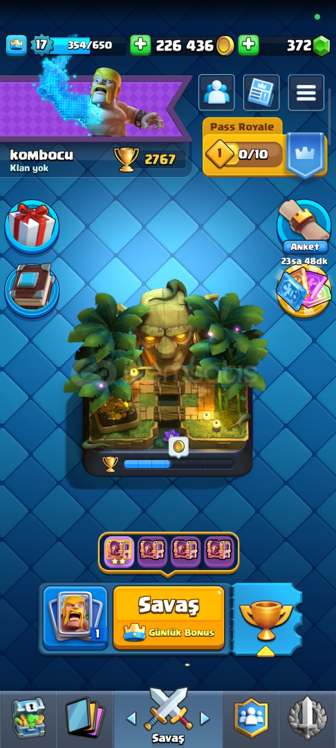 Clash Royale 2767Kupa +55 Kart 6 ifade +372Elmas Clash Royale 2767Kupa +55 Kart 6 ifade +372Elmas