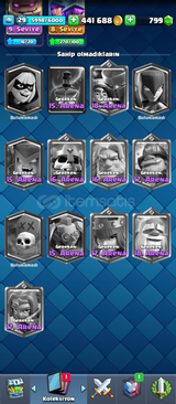 Clash Royale 29 Level 4692 Kupalı Hesap