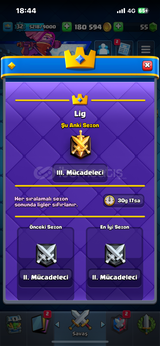 Clash Royale 3 Evrimli 32 level 3.Lig