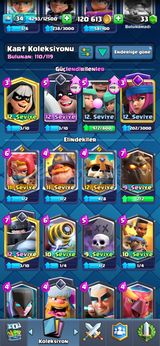 Clash royale 34lvl dolu hesap
