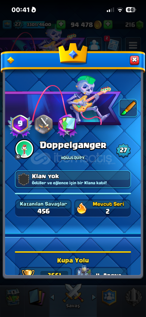 Clash Royale 3661 Kupa 88 Kart 9 Emote Clash Royale 3661 Kupa 88 Kart 9 Emote