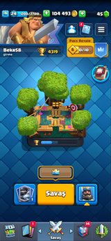 Clash royale 4319 kupalı 78 karakterli hesap