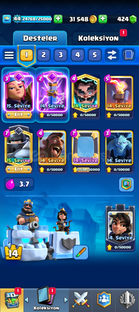 Clash royale 44 seviye  Clash royale 44 seviye
