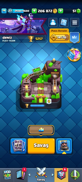 Clash royale 5200 kupa hesap