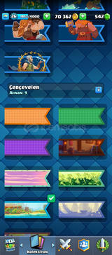 Clash royale 6 yıllık az oynanmış hesap