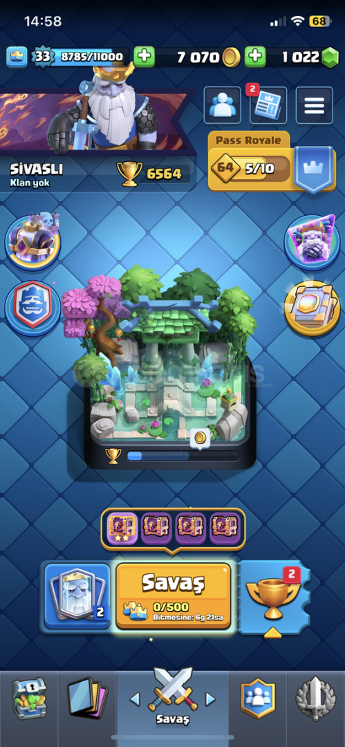 Yüksek Seviye Clash Royale Hesabı 33 Level 6500k Yüksek Seviye Clash Royale Hesabı 33 Level 6500k