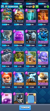 Clash Royale 6500 kupa 35 svy + 25 k bs 