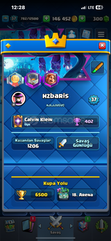 Clash Royale 6500 Kupa (8 yıl oynama rozeti)