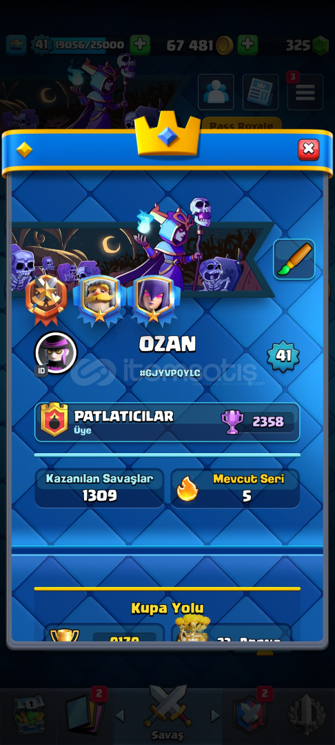 Clash royale 7 yıllık temiz güvenilir hesap