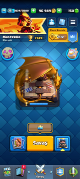 CLASH ROYALE 7.300 2 EVRİMLİ MUQ HESAP