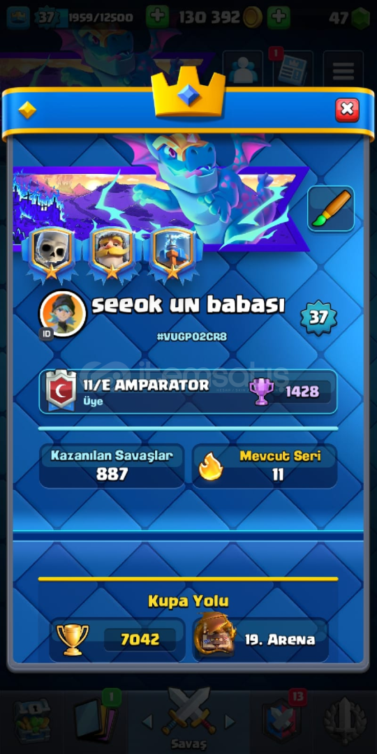 CLASH ROYALE 7K KUPALI 6 EVRIMLI GMAİL DEGİSEN CLASH ROYALE 7K KUPALI 6 EVRIMLI GMAİL DEGİSEN