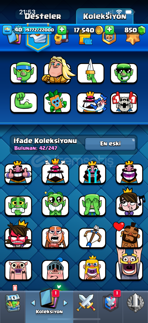 Clash royale 8300 kupa 14 lvl mega şovalyeli  Clash royale 8300 kupa 14 lvl mega şovalyeli