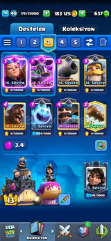 Clash royale hesabı 7600 kupa 4 evrim