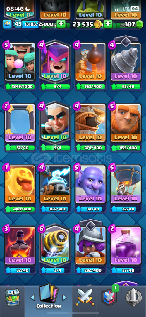 CLASH ROYALE HESABI 8500 kupa CLASH ROYALE HESABI 8500 kupa