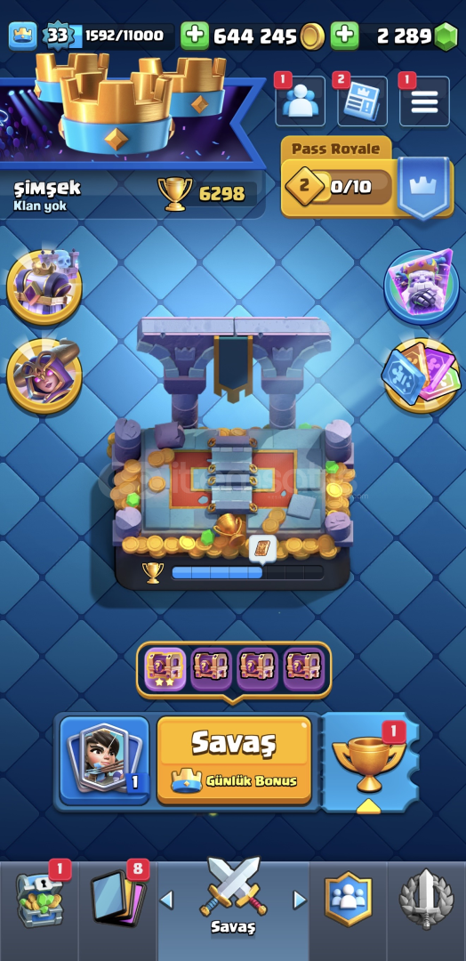 Clash royale hesap