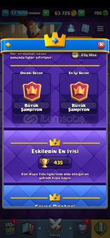 Clash Royale hesap kupa ve Lig kasma