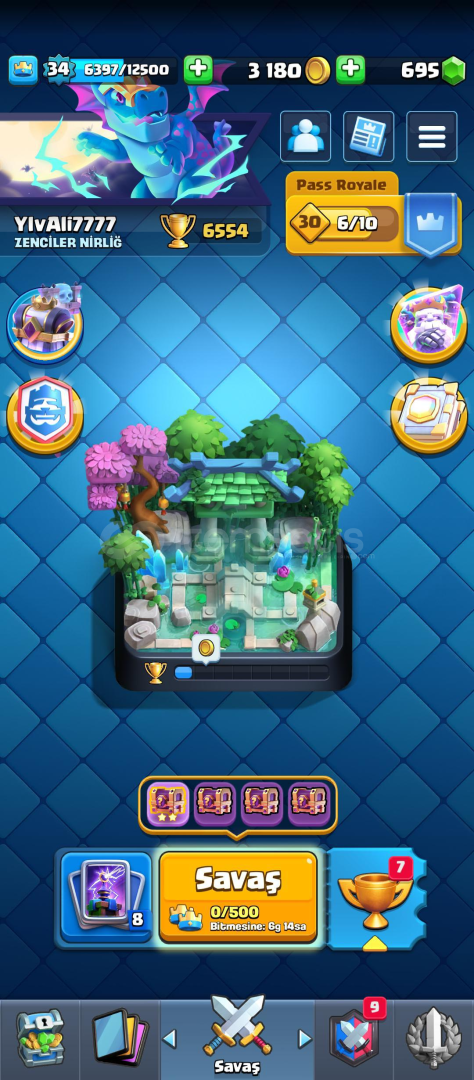 CLASH ROYEL 7000 KUPA MAİL DEĞİŞİM HESAP