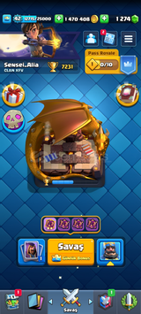 Clash royele hesabı 7200 kupa 2 Şampiyon eksik