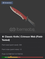 ★ Classic Knife | Crimson Web (Field-Tested)