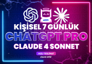 Claude 4 Sonnet - GPT 4o - Kişisel - 7 Günlük