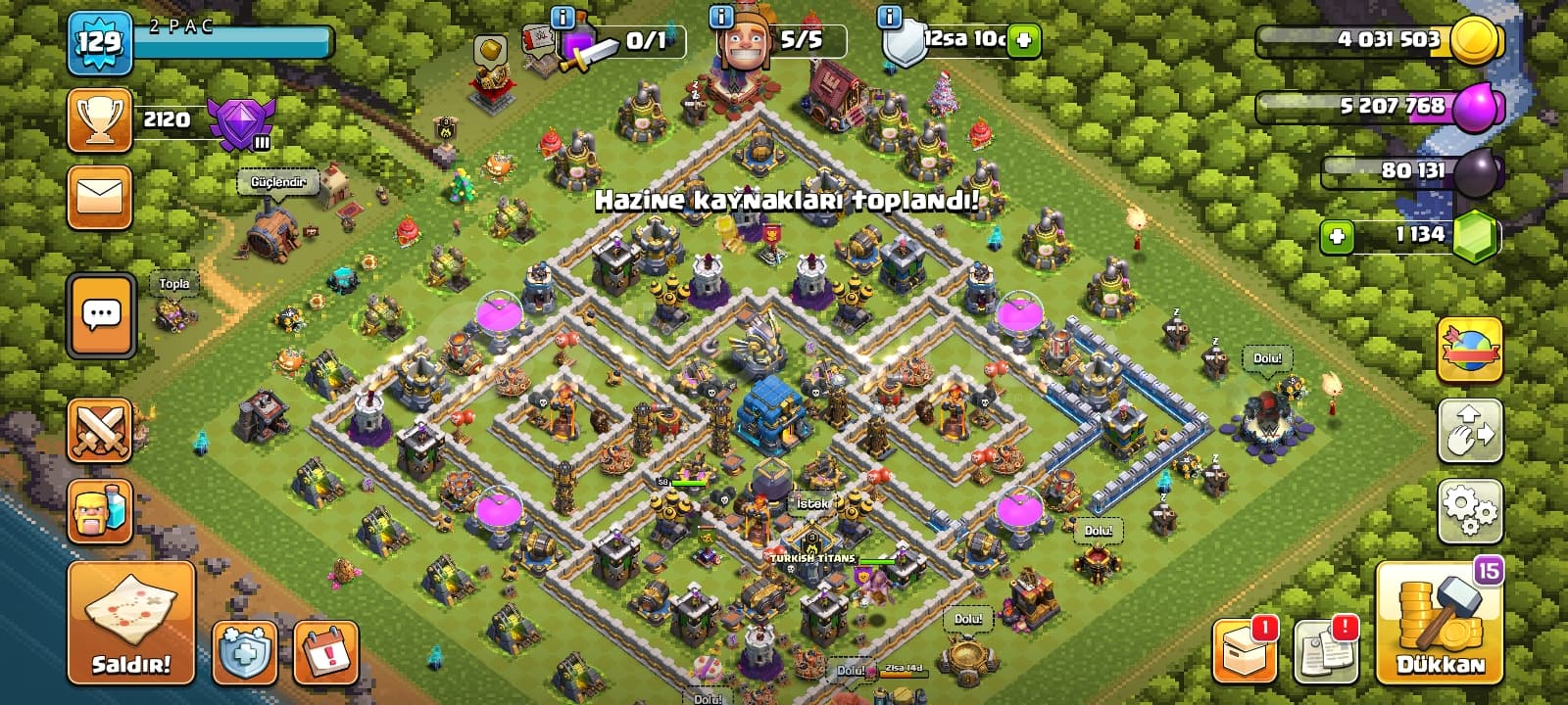 COC 132 SEVİYE BB13 4YL NEREDEYSE FULL BOL TAŞLI COC 132 SEVİYE BB13 4YL NEREDEYSE FULL BOL TAŞLI