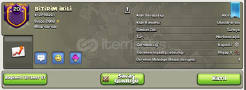 COC 20 SEVIYE MÜKEMMEL İSİMLİ KLAN TERTEMIZ 