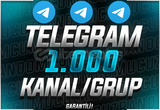 ⭐ÇOK HIZLI⭐ 1000 TELEGRAM KANAL/GRUP ÜYESİ