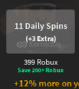 Combat Warriors : 11 Daily Spin / Spins