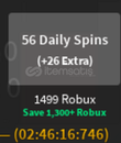 Combat Warriors : 56 Daily Spin / Spins