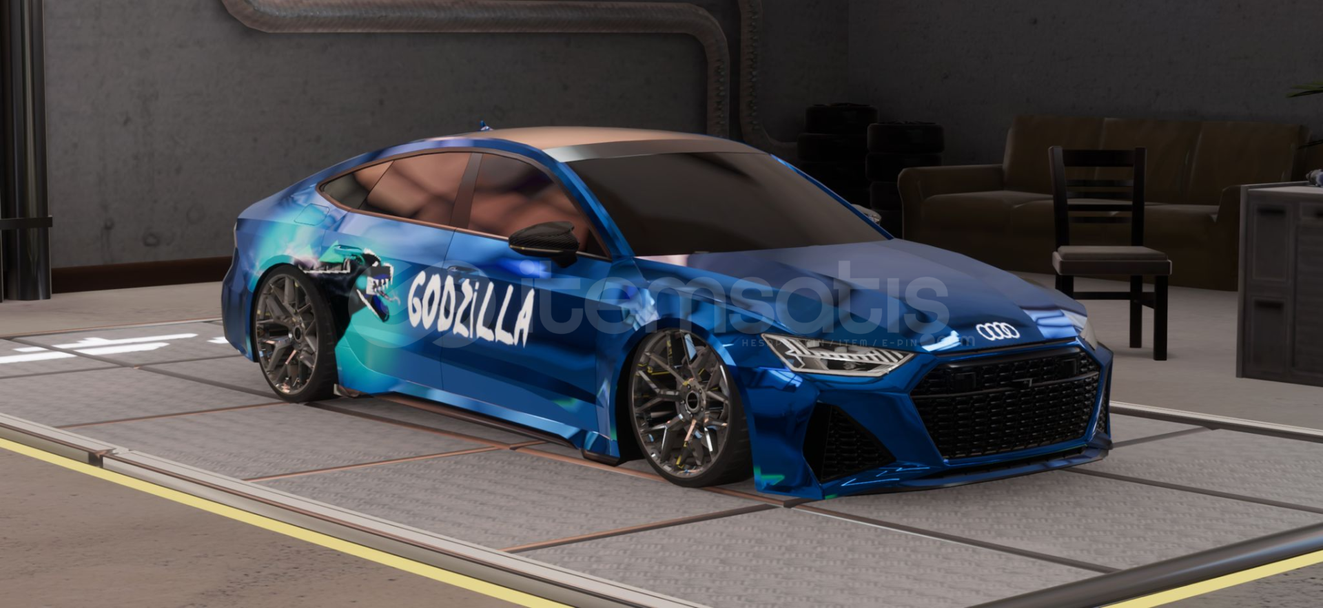 CPM2 Godzilla Çizimli Airli Audi RS7 CPM2 Godzilla Çizimli Airli Audi RS7