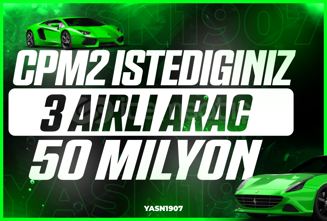 ✅️Cpm2 istediğiniz 3 airli araç 50m✅️ ✅️Cpm2 istediğiniz 3 airli araç 50m✅️
