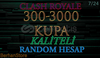 ⭐300-3000 Kupa [Garanti] Random Hesaplar⭐