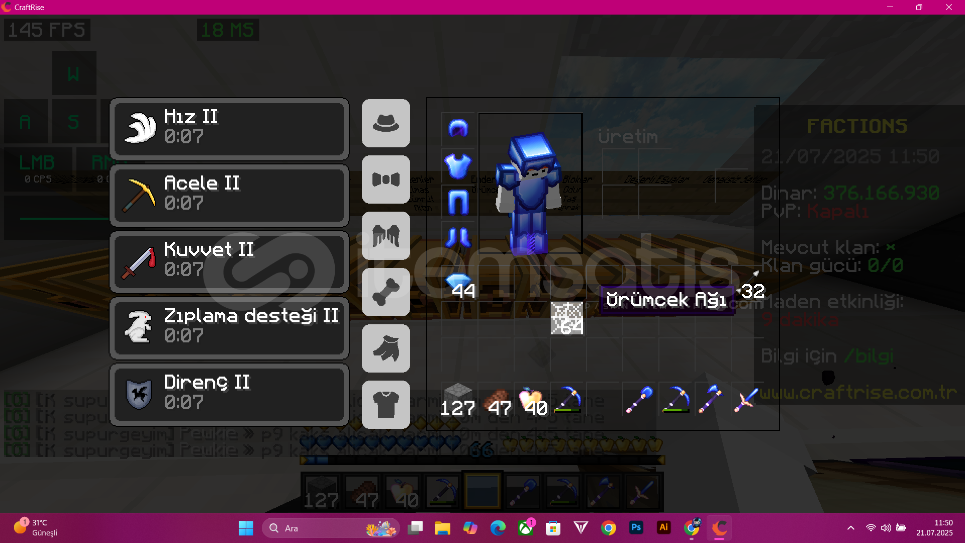 Craftrise 1 Stek Örümcek Ağı Craftrise 1 Stek Örümcek Ağı