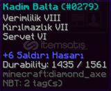 CraftRise SkyBlock S6 Kadim Kazma + Balta