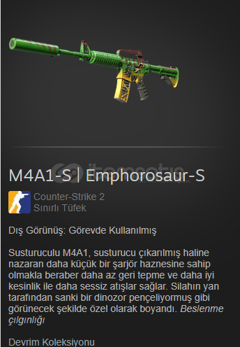 Cs 2 M4A1-S | Emphorosaur-S Cs 2 M4A1-S | Emphorosaur-S