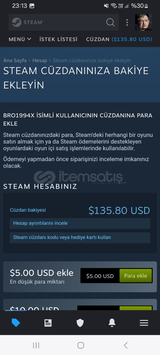Cs go Seçkin 2018 135 dolar Steam Bakiyeli
