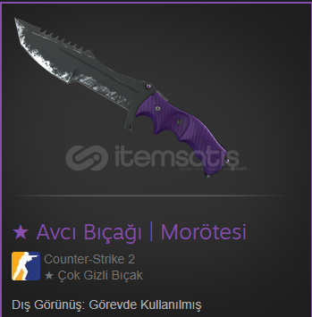 CS2 Huntsman Knife Ultraviolet / Avcı Bıçağı CS2 Huntsman Knife Ultraviolet / Avcı Bıçağı