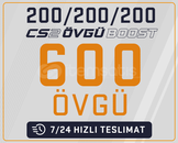 600 ADET ÖVGÜ BOOST HİZMETİ 7/24 CS2 UYUMLU !