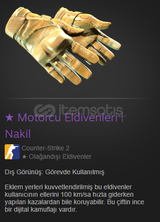 CSGO ELDİVEN SARI ★ Motorcu Eldivenleri | Nakil