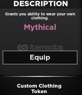 Custom Clothing Token (cc token) | Type Soul