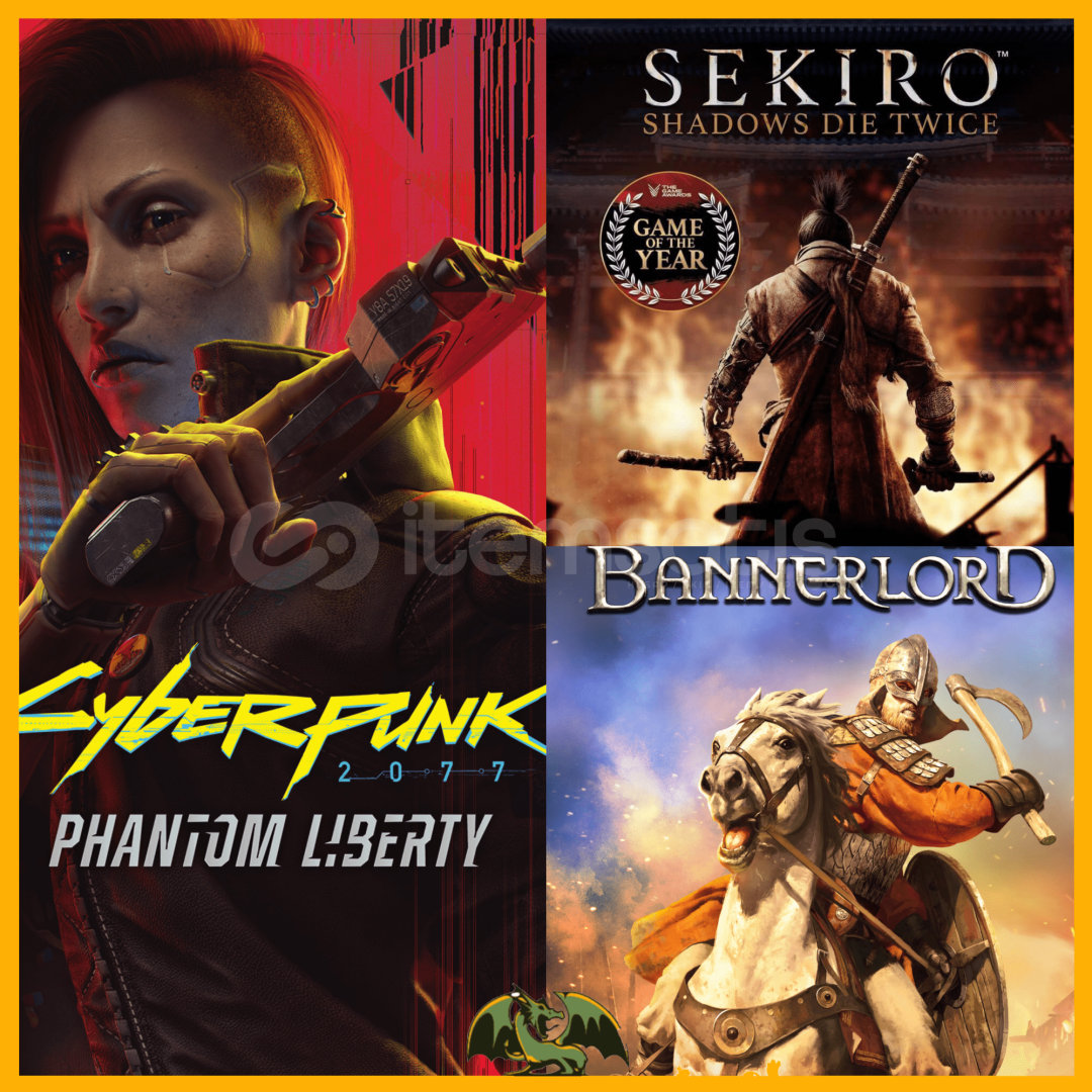 Cyberpunk 2077 + Sekiro + Mount & Blade II Cyberpunk 2077 + Sekiro + Mount & Blade II