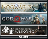 God of War + Hogwarts Legacy +Black Myth Wukong