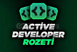 Active Developer Badge + Kalıcı