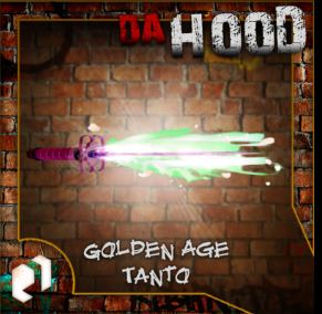 Da Hood Golden Age Tanto Knife (117.000 VALUE) Da Hood Golden Age Tanto Knife (117.000 VALUE)