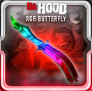 Da hood Rgb butterfly knife(5k value)