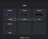 da hood shadow set (knife, db, tac, rev)