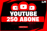 ⭐[GARANTİLİ] 250 Adet YouTube Abone