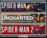 Spider Man 2 + Miles M + UNCHARTED + KORUMA