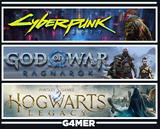 GOW Ragnarök + Cyberpunk 2077 + Hogwarts Legacy