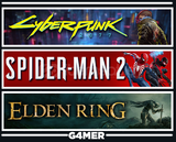 Spider-Man 2 + Cyberpunk 2077 + Elden Ring